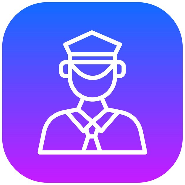 Ilustración vectorial de conductor masculino profesional