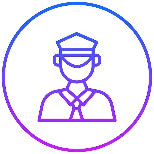 Ilustración vectorial de conductor masculino profesional