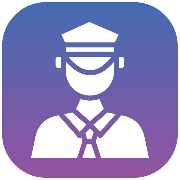 Ilustración vectorial de conductor masculino profesional