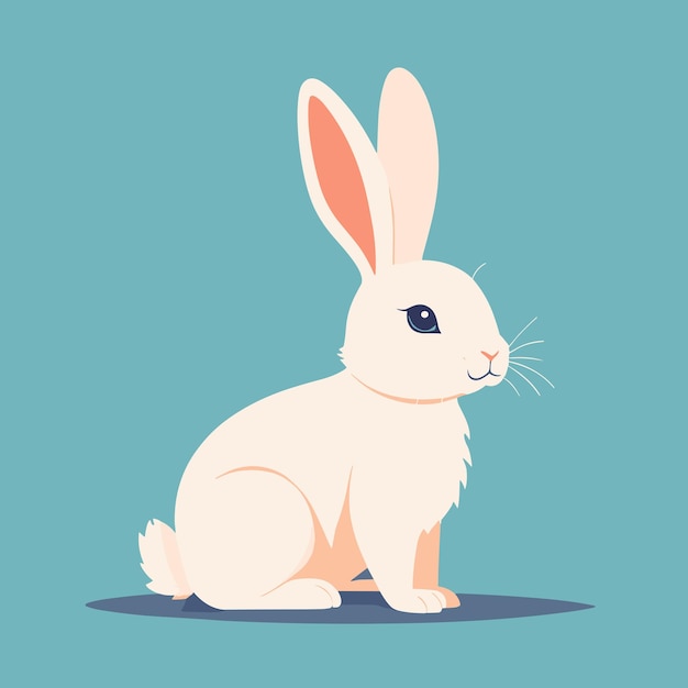 Ilustración vectorial de un conejo de dibujos animados