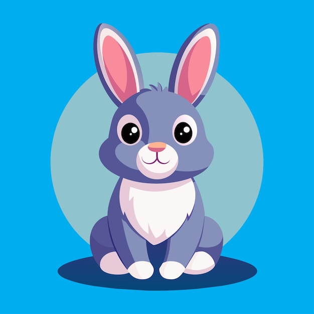 Ilustración vectorial de un conejo feliz conejo de dibujos animados