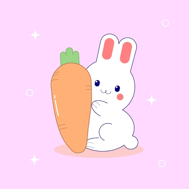Ilustración vectorial de conejos