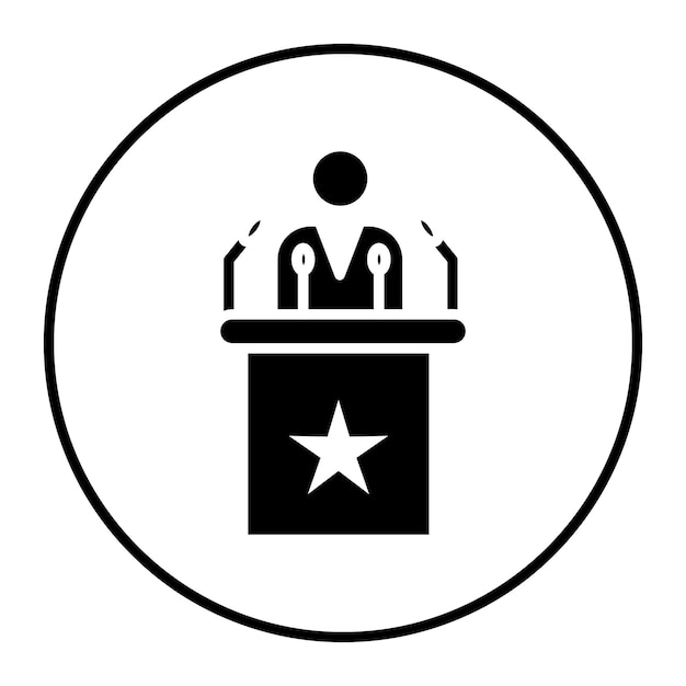 Ilustración vectorial de la conferencia