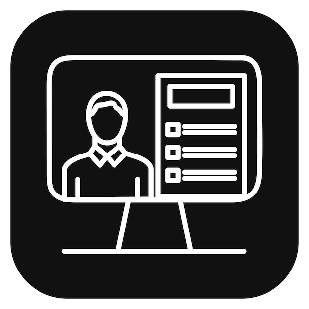 Ilustración vectorial de conferencias en línea