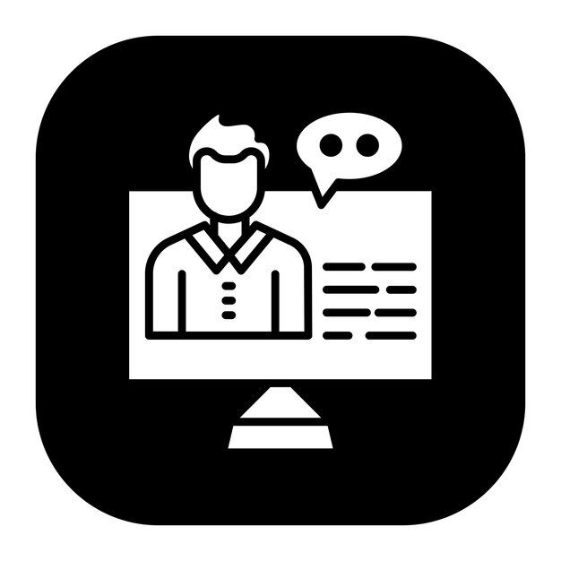 Ilustración vectorial de conferencias en línea