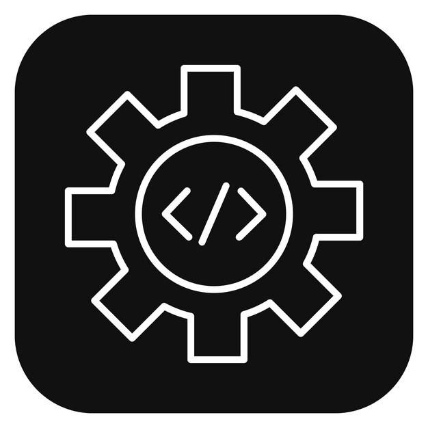 Ilustración vectorial de la configuración del código