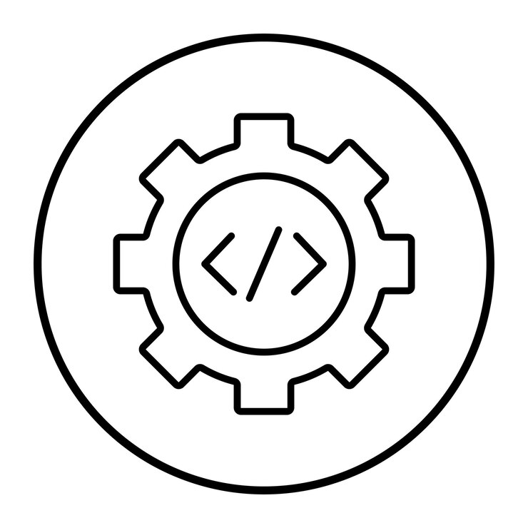 Ilustración vectorial de la configuración del código