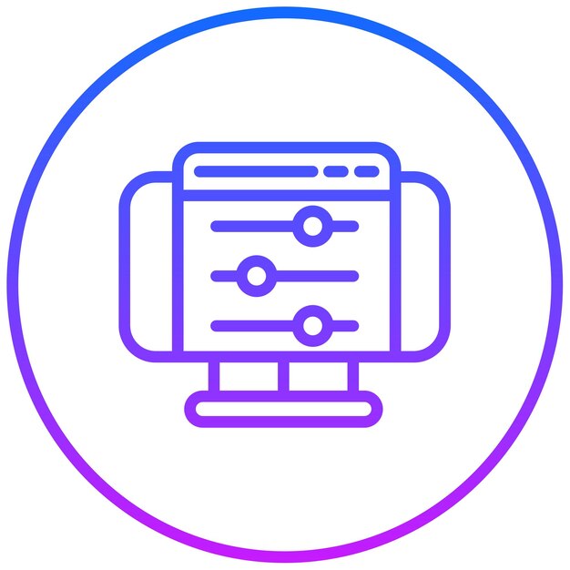 Ilustración vectorial de la configuración