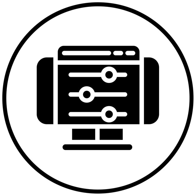 Ilustración vectorial de la configuración