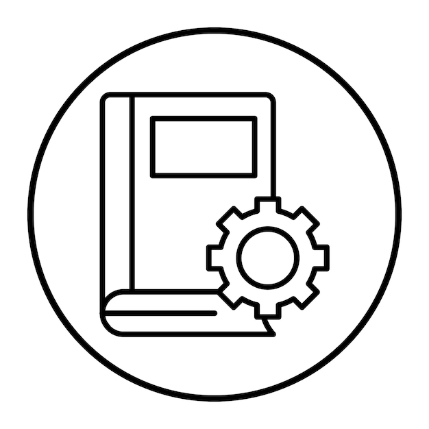 Ilustración vectorial de las configuraciones del libro