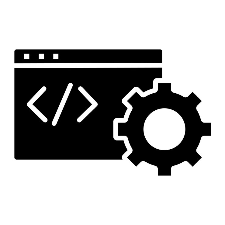 Vector ilustración vectorial de las configuraciones de programación