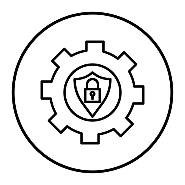 Ilustración vectorial de las configuraciones de seguridad
