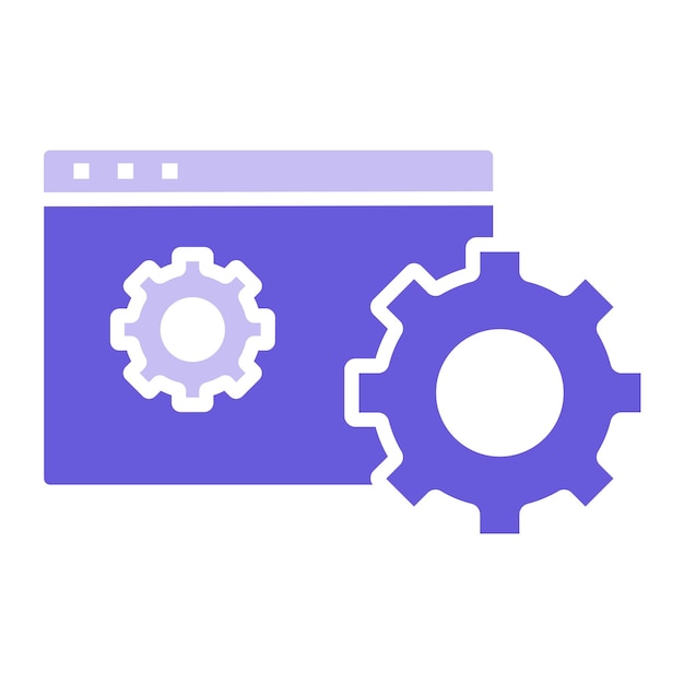 Ilustración vectorial de las configuraciones del sitio web