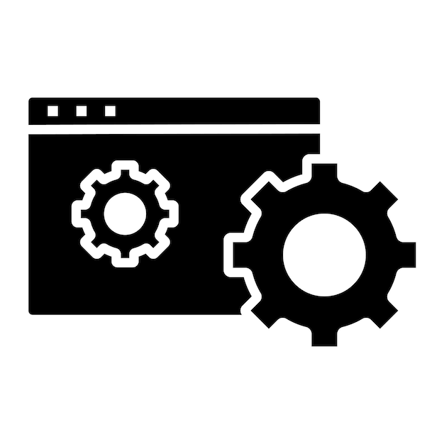 Ilustración vectorial de las configuraciones del sitio web