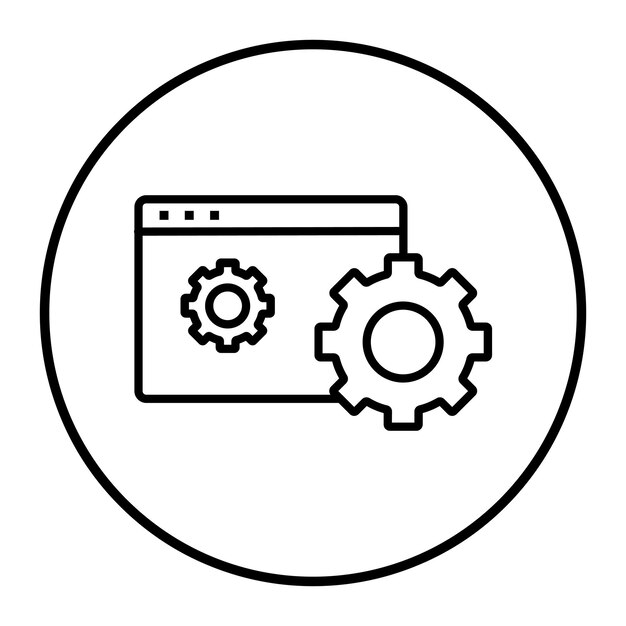 Ilustración vectorial de las configuraciones del sitio web