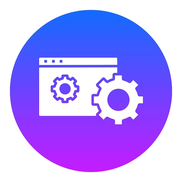 Ilustración vectorial de las configuraciones del sitio web