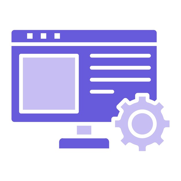 Ilustración vectorial de las configuraciones web
