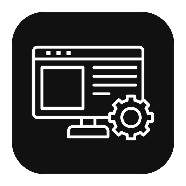 Ilustración vectorial de las configuraciones web