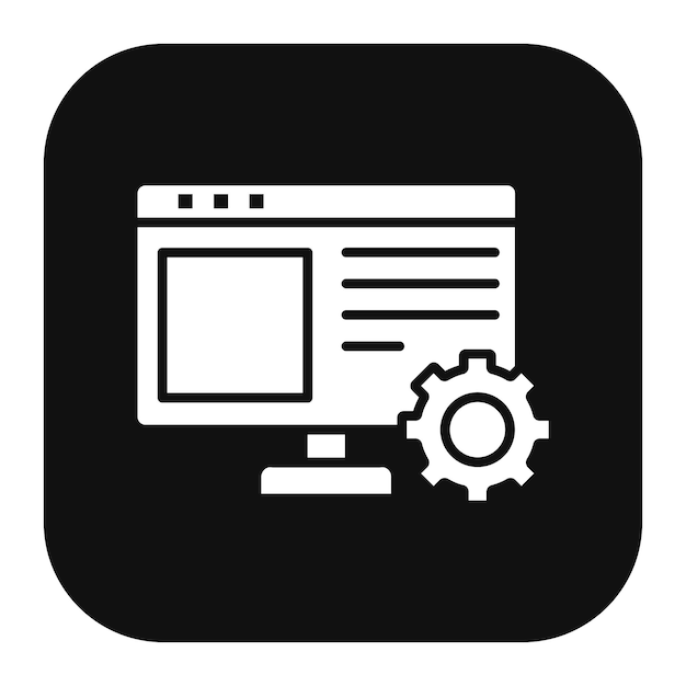 Ilustración vectorial de las configuraciones web