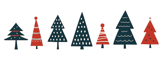 Ilustración vectorial del conjunto de elementos mínimos del árbol de Christman