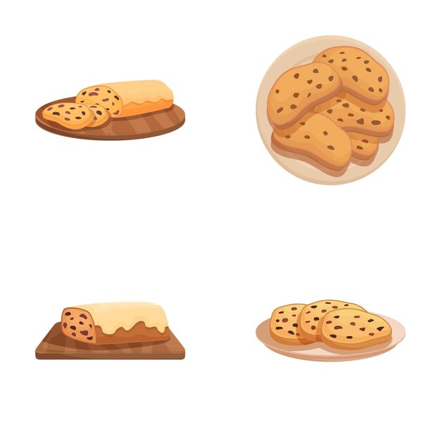 Ilustración vectorial del conjunto de galletas variadas
