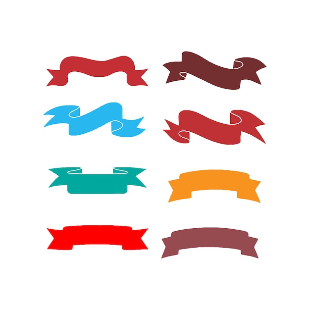 Ilustración vectorial del conjunto de iconos de la banda de colores