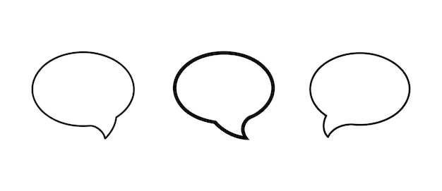 Ilustración vectorial del conjunto de iconos de burbujas de voz