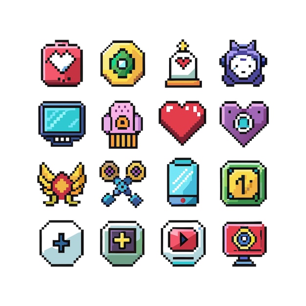 Ilustración vectorial de conjunto de iconos para documentos, sitios web y aplicaciones móviles