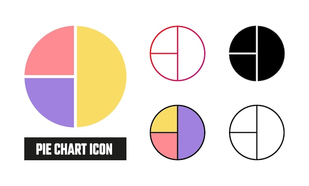 Ilustración vectorial del conjunto de iconos del gráfico