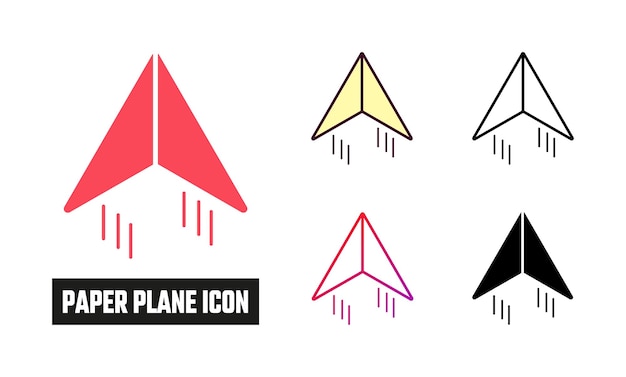 Ilustración vectorial del conjunto de iconos del plano de papel