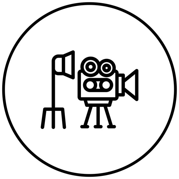 Ilustración vectorial del conjunto de películas