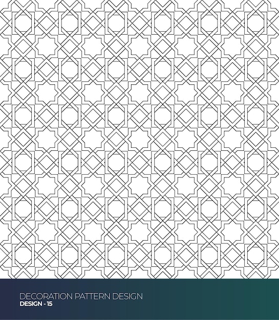 Ilustración vectorial del conjunto de repetición decorativa del patrón para el diseño gráfico y la impresión de papel tapiz