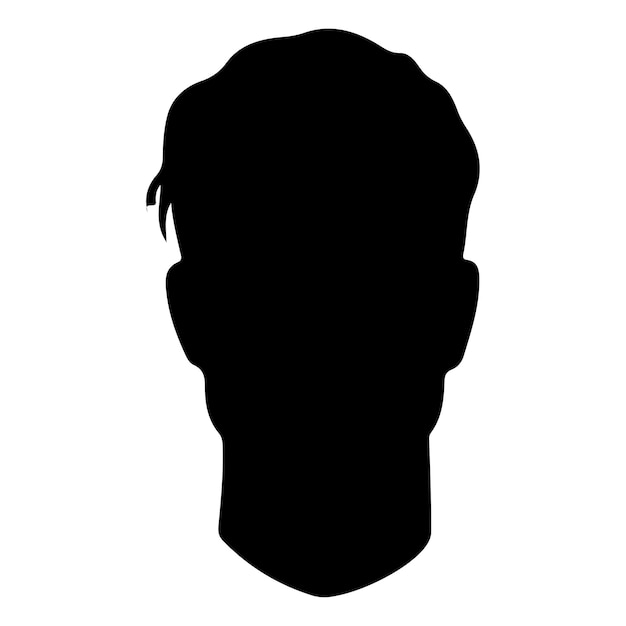 Ilustración vectorial del conjunto de siluetas del hombre de cara lateral