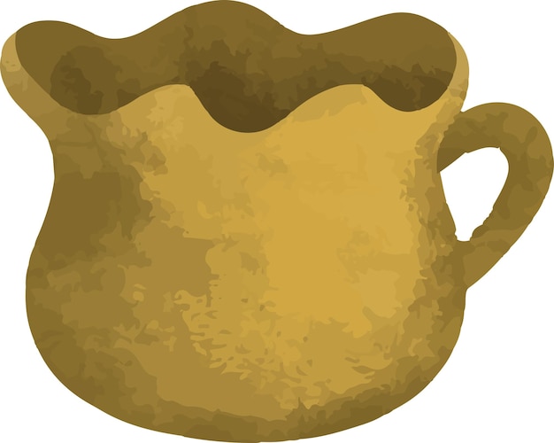 Ilustración vectorial del conjunto de tazas de porcelana simples y coloridas y colección de copas de té en blanco