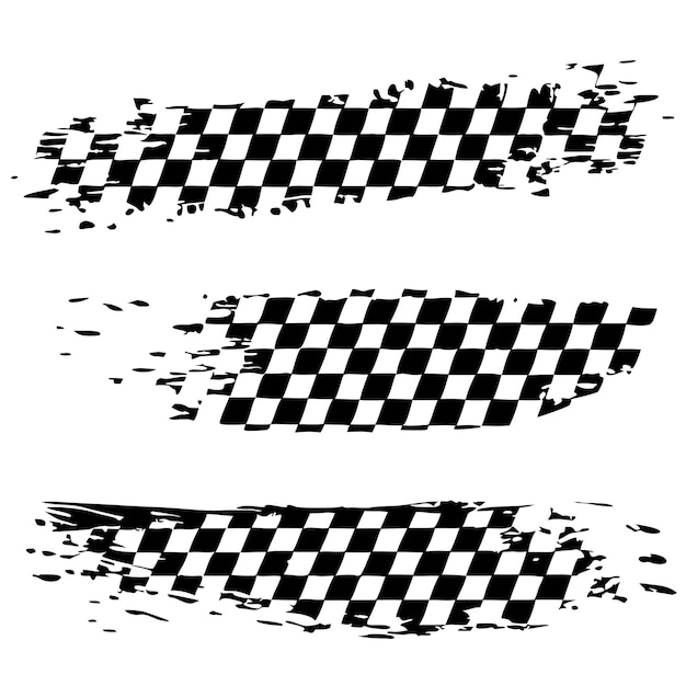 Ilustración vectorial del conjunto de texturas grunge a cuadros 2