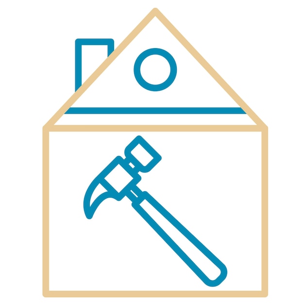 Ilustración vectorial de la construcción de la casa