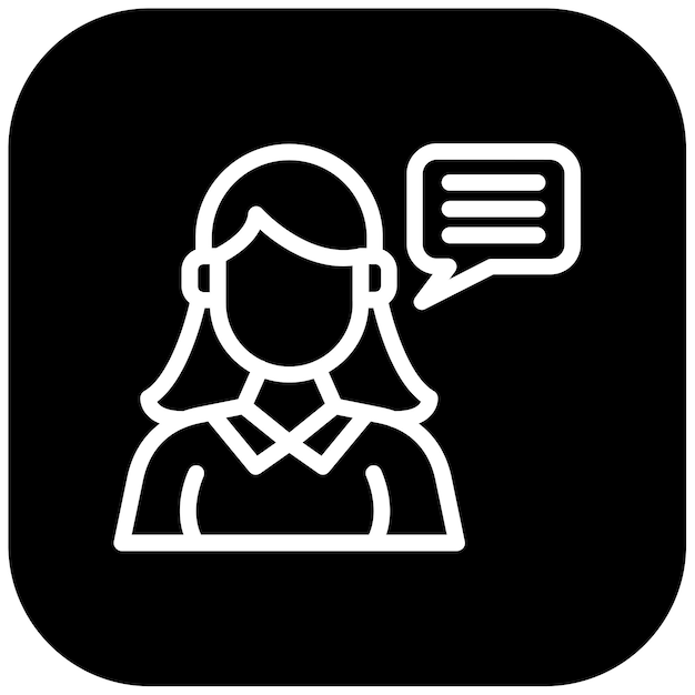 Ilustración vectorial de la consultora femenina
