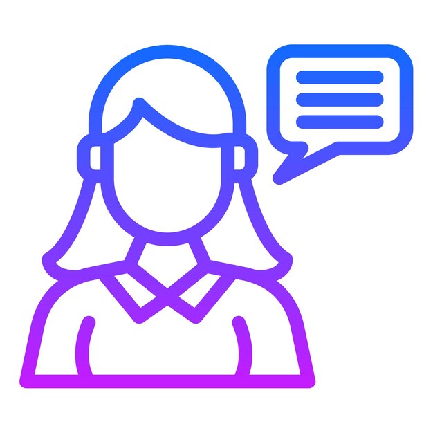 Ilustración vectorial de la consultora femenina