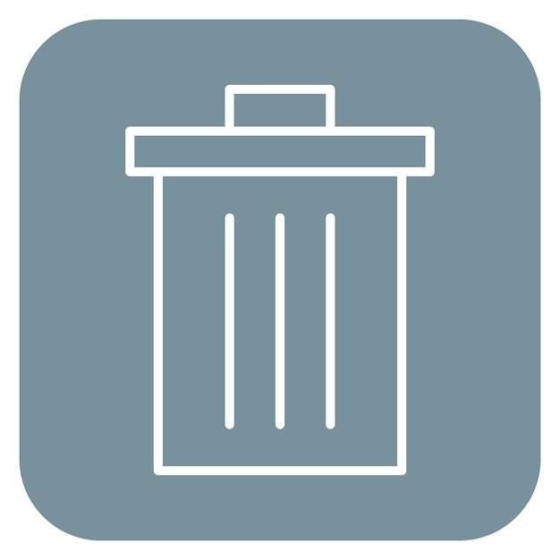 Ilustración vectorial del contenedor de basura