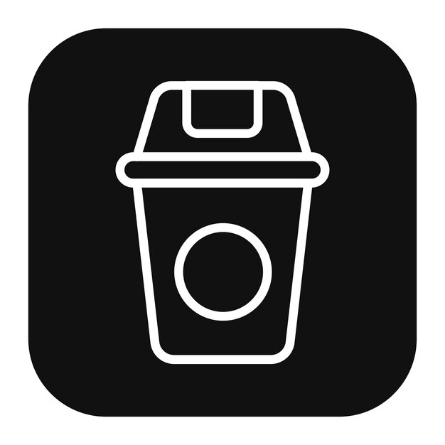 Ilustración vectorial del contenedor de basura