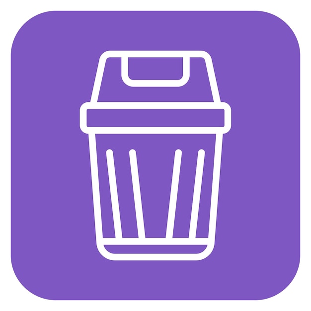 Ilustración vectorial del contenedor de basura