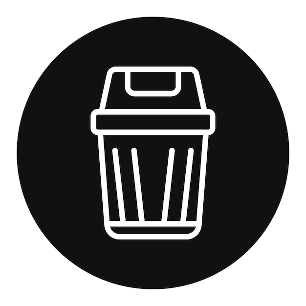 Ilustración vectorial del contenedor de basura