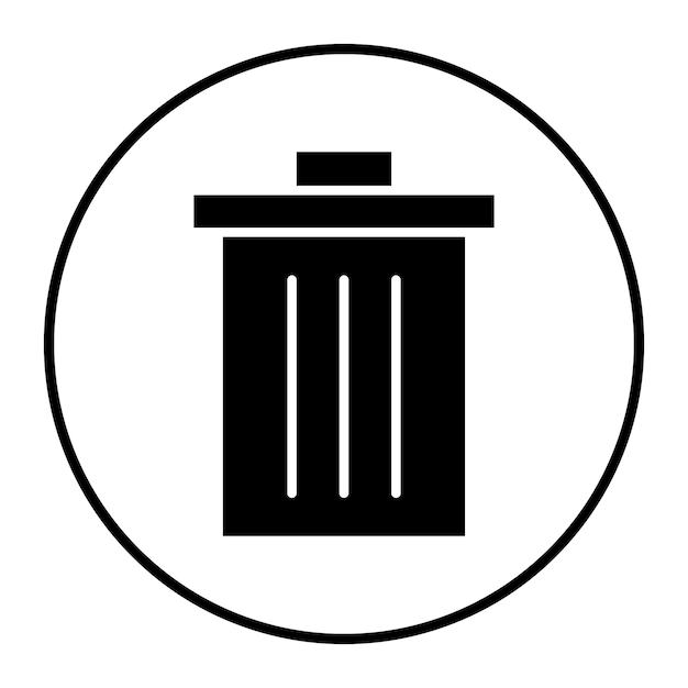 Ilustración vectorial del contenedor de basura