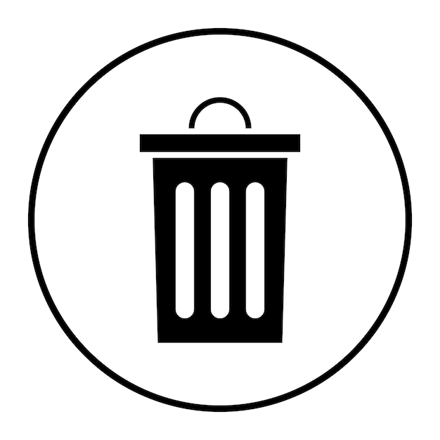 Ilustración vectorial del contenedor de basura