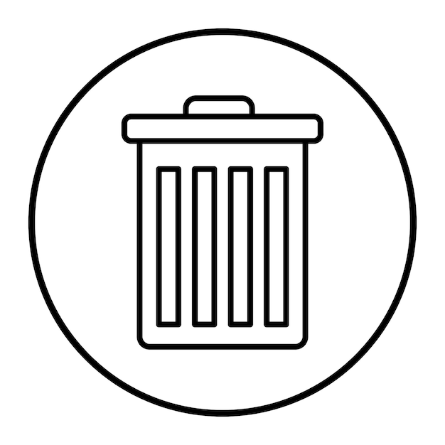 Ilustración vectorial del contenedor de basura