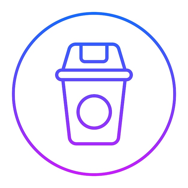 Ilustración vectorial del contenedor de basura