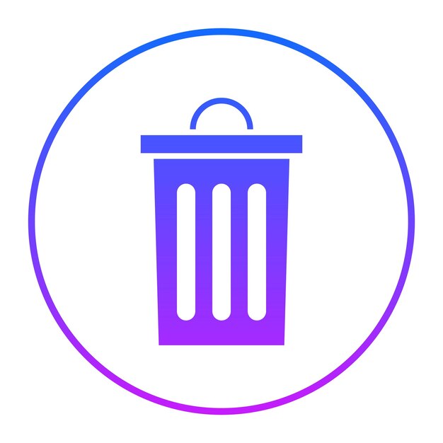 Ilustración vectorial del contenedor de basura