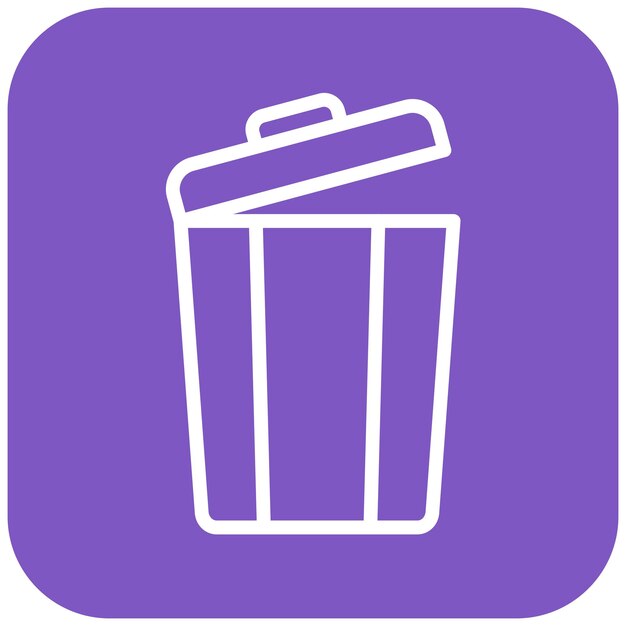 Ilustración vectorial del contenedor de basura