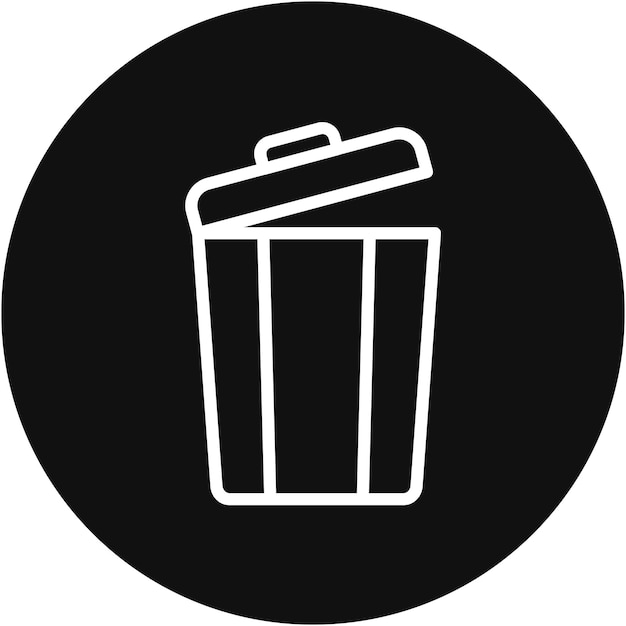 Ilustración vectorial del contenedor de basura