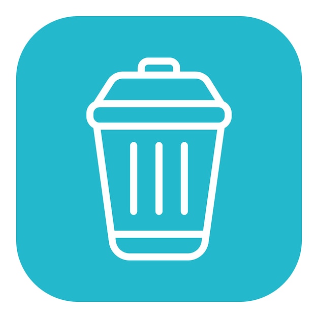 Ilustración vectorial del contenedor de basura